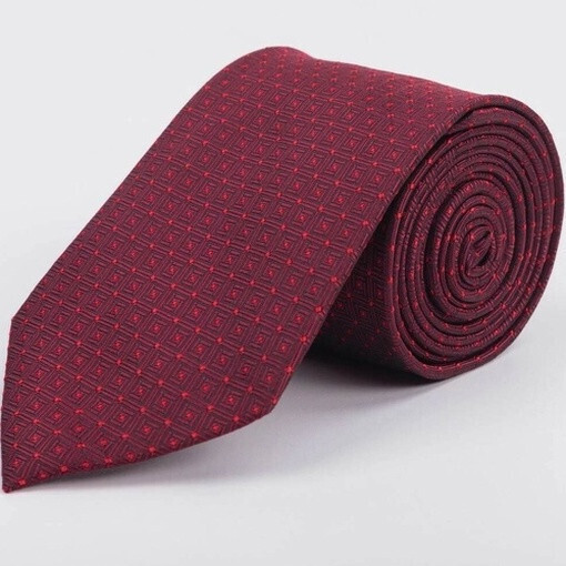 Аренда бордового галстука с узором для мужского костюма