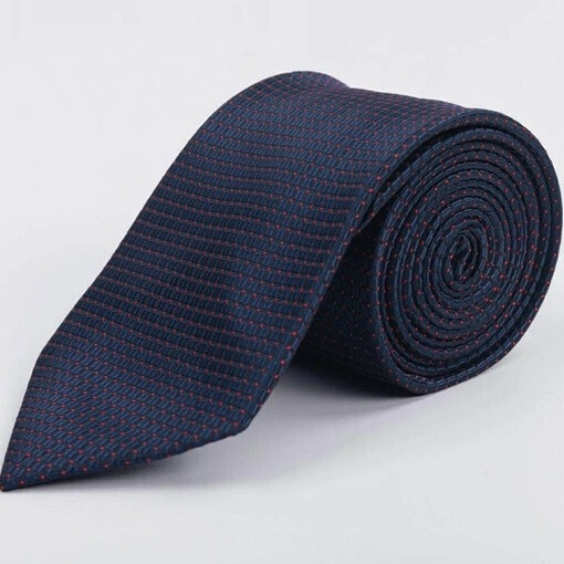 Прокат синего галстука с красным узором для мужского костюма