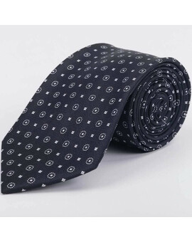 Прокат черного галстука с узором для мужских костюмов, изображение 1