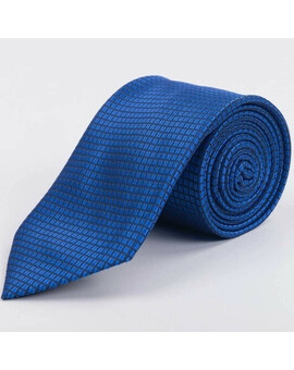 Прокат синего галстука в мелкую клетку для мужских костюмов, изображение 1