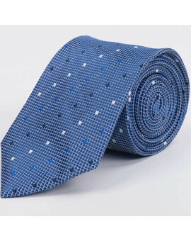 Аренда галстука синего цвет с разноцветным узором для мужских костюмов, изображение 1