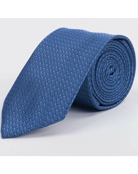 Голубой галстук напрокат с фактурным узором для мужского костюма, изображение 1