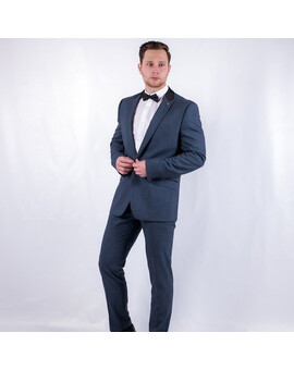 Прокат мужского костюма серо-голубого цвета, изображение 1