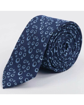 Арена синего галстука с голубым кольцевым узором для мужских костюмов, изображение 1