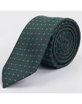 Арендовать зеленый галстук с голубым узором для мужских костюмов, изображение 1