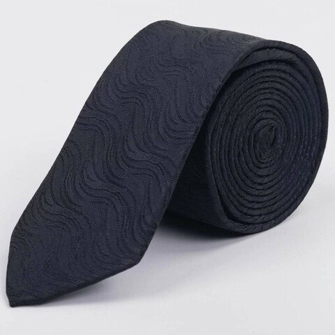 Аренда черного галстука с волнообразным узором для мужского костюма