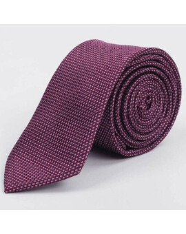 Арендовать галстук бордового цвета с мелким белым узором для мужских костюмов, изображение 1