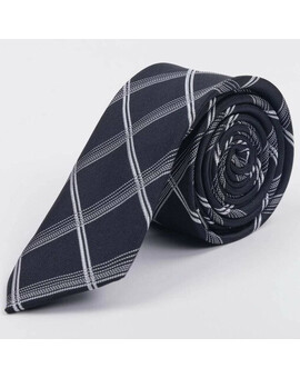 Прокат черного галстука в крупную клетку мульти для мужского костюма, изображение 1