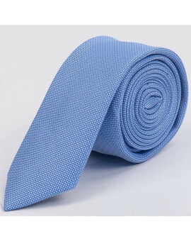 Прокат узкого галстука голубого цвета с мелким узором для мужских костюмов, изображение 1