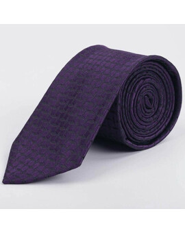 Арендовать фиолетовый галстук с черным узором для мужского костюма, изображение 1