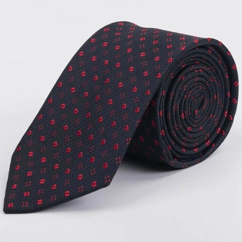 Арендовать черный галстук с красным ромбовидным узором для мужских костюмов