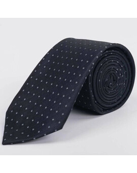 Арендовать черный галстук в полоску с узором серого цвета для мужских костюмов, изображение 1