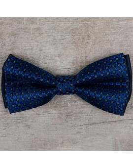 Аренда бабочки синего цвета в клетку с узором для мужских костюмов, изображение 1