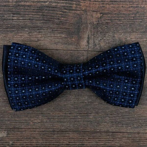 Аренда бабочки синего цвета в клетку с узором для мужских костюмов