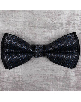 Аренда черной бабочки с шахматным узором для мужского костюма, изображение 1