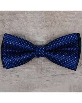 Прокат бабочки синего цвета с узором для мужского костюма, изображение 1