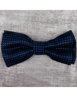 Прокат бабочки темно-синего цвета с узором для мужского костюма, изображение 1