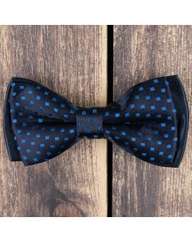 Бабочка напрокат с синими вставками для мужских костюмов, изображение 1