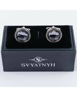 Прокат запонок круглой формы с вставками для мужских костюмов, изображение 1