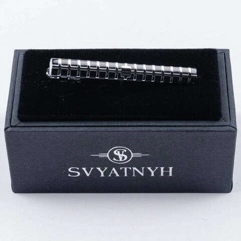 Аренда зажима черного цвета с гравировкой для мужских костюмов