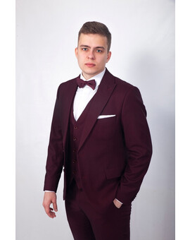 Мужской костюм бордового цвета в аренду, изображение 4